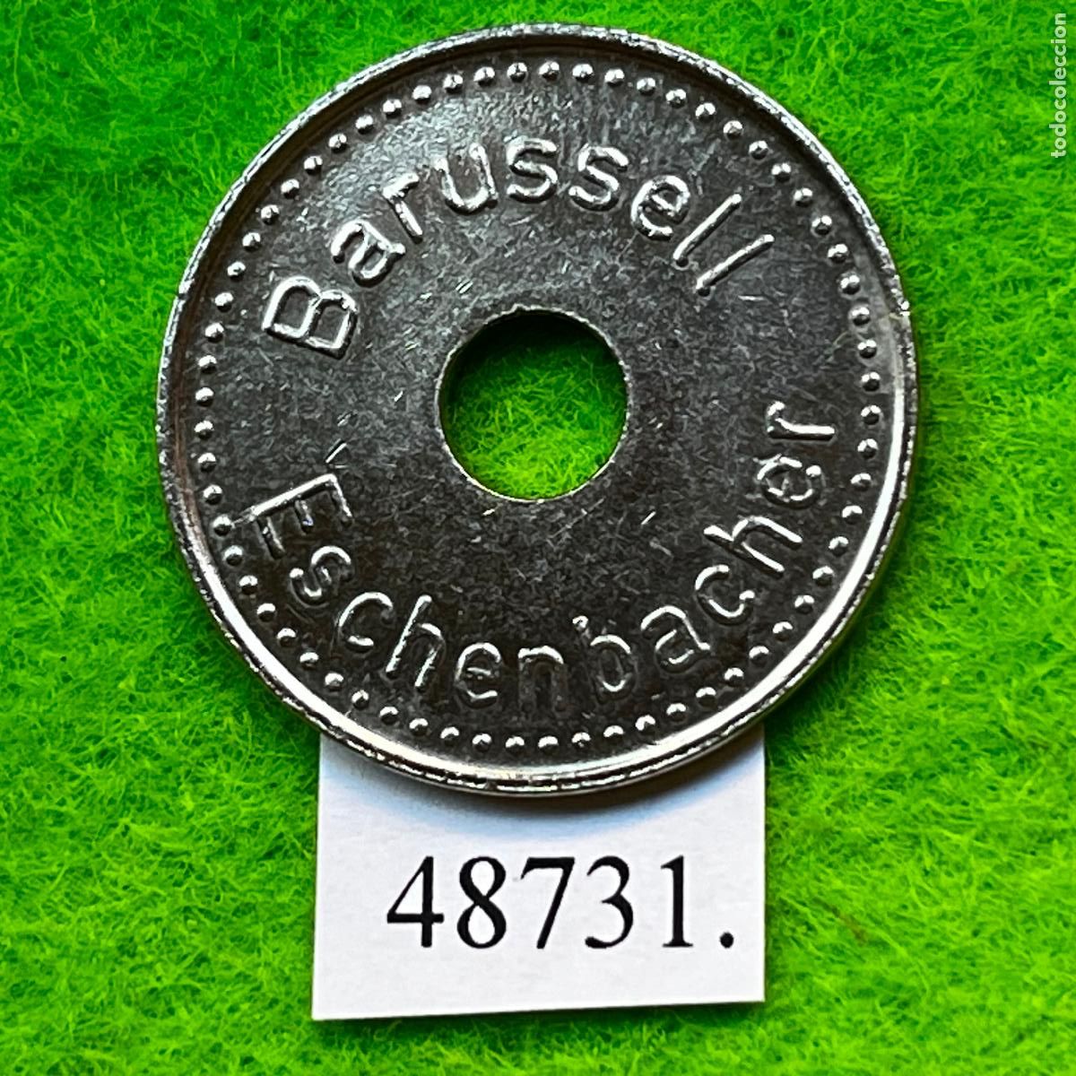 Monedas locales: Ficha Alemania, Barussell / Eschenbacher, pfand marke, feria, juegos recreativos, token, jeton