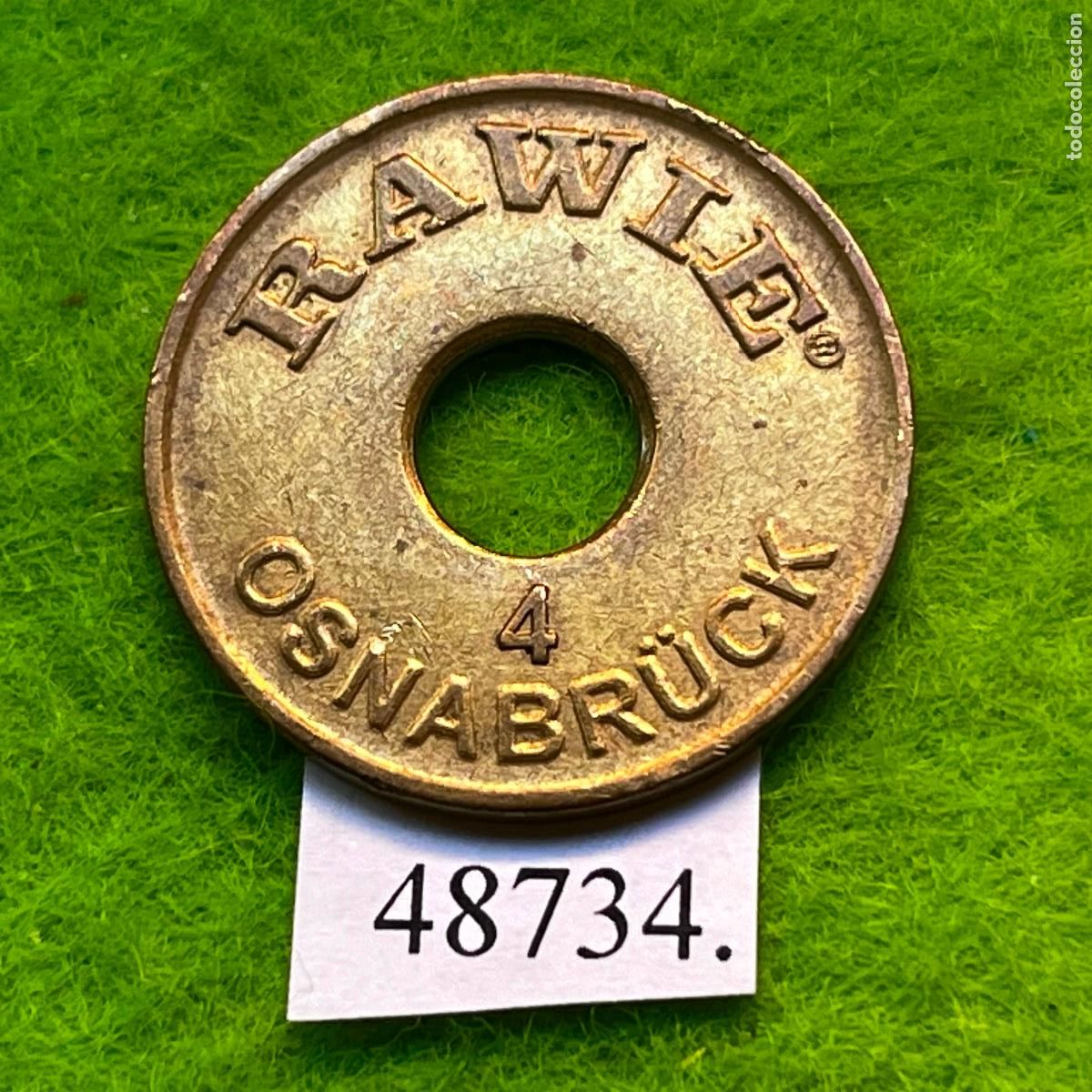 Monedas locales: Ficha, Alemania Osnabr&uuml;ck, RAWIE 4, auto lavado , carwash, token, jeton