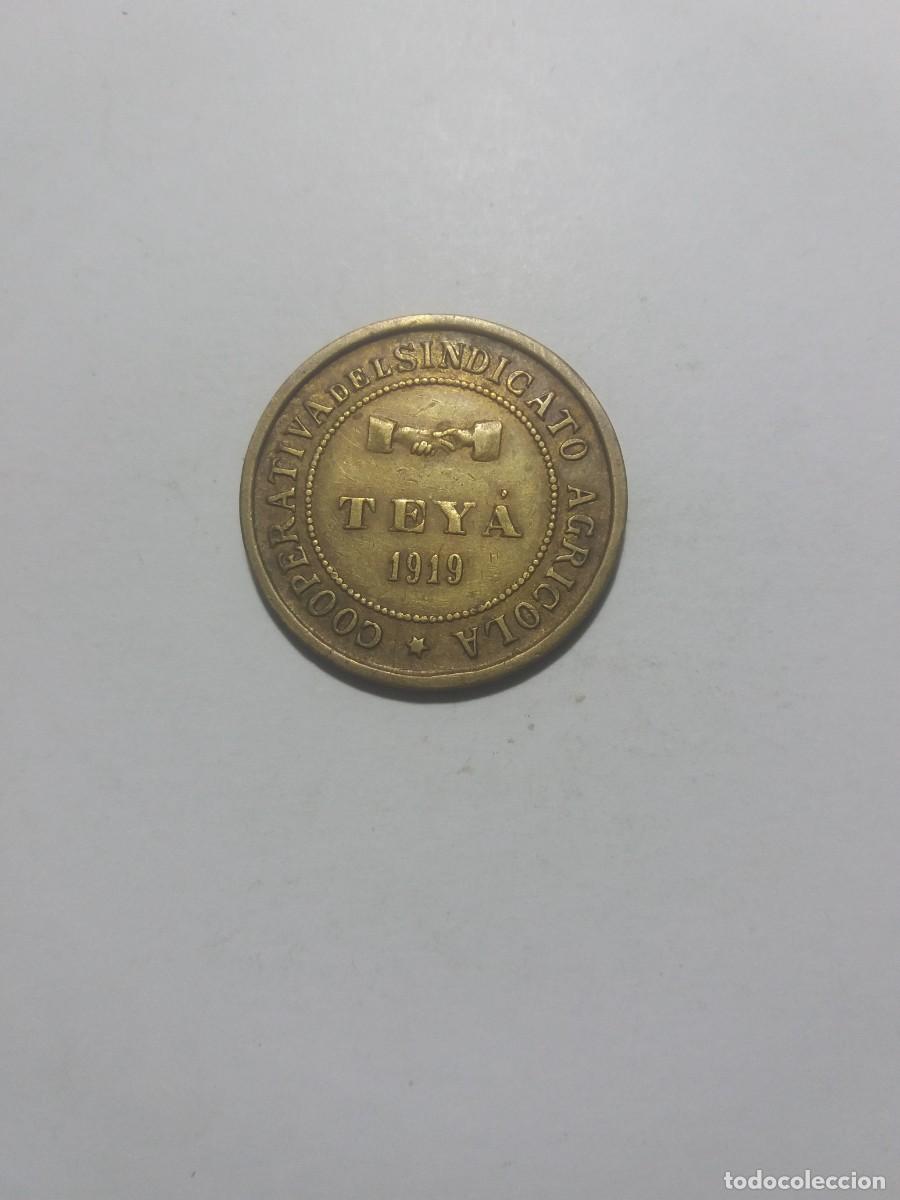 Monedas locales: Ficha 5 C&eacute;ntimos COOPERATIVA DEL SINDICATO AGRICOLA TEY&Aacute; 1919
