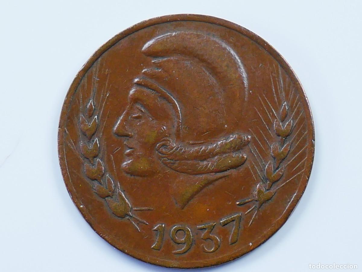 Monedas locales: Ibi 1937 &ndash; 25 C&eacute;ntimos Consejo Municipal &ndash; Guerra Civil &ndash; Variante 2 sobre CE &ndash; Cobre