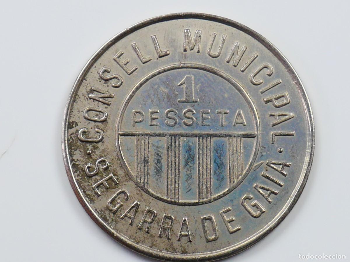Monedas locales: 1 Pesseta &ndash; Consell Municipal de Segarra de Gai&agrave; &ndash; 1937 &ndash; Cupron&iacute;quel &ndash; original de &eacute;poca