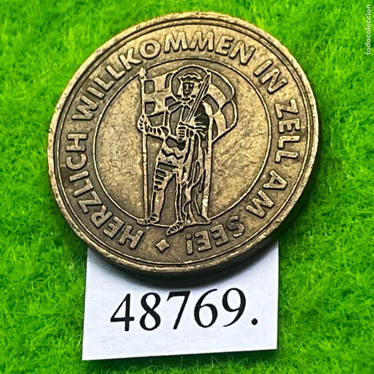 Monedas locales: Ficha Austria Salzburgo, Herzlich Willkommen in Zell am See, parking, aparcamiento, Token, jet&oacute;n