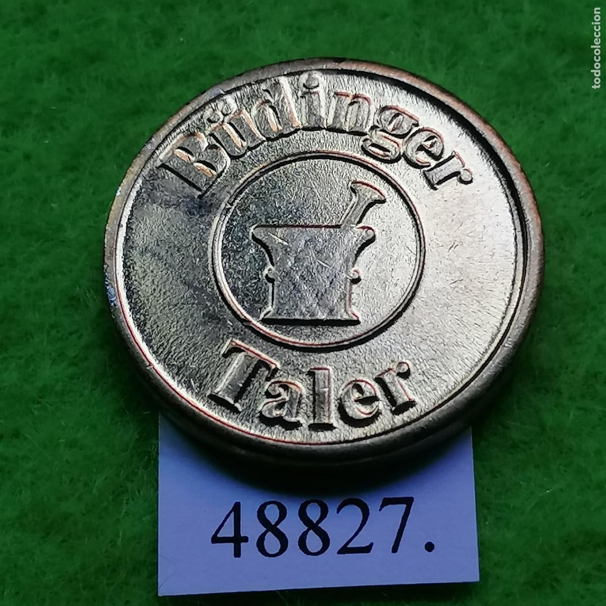 Monedas locales: Ficha Alemania, B&uuml;dinger, apotheke, farmacia , Token, jet&oacute;n