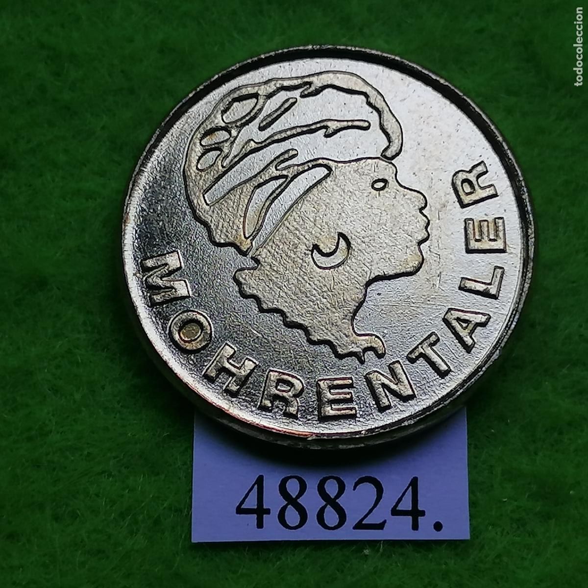 Monedas locales: Ficha Alemania, Mohrentaler, Mohren, taler, apotheke, farmacia , Token, jet&oacute;n