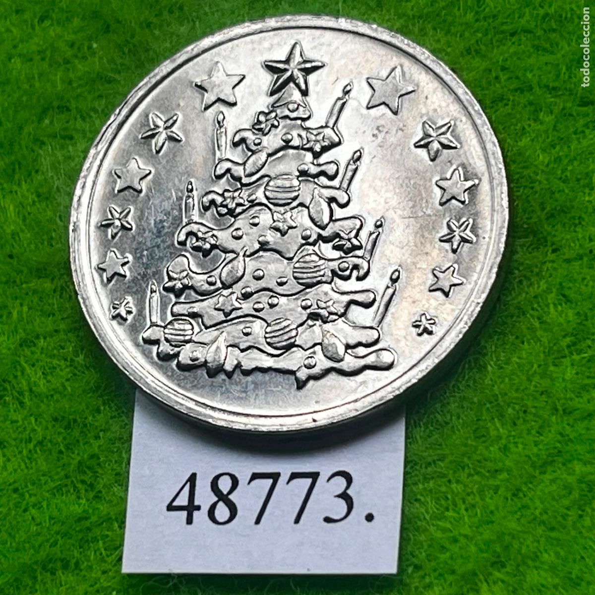Monedas locales: Ficha South African Mint Company, We wish you a sunny golden Christmas, Token, jet&oacute;n