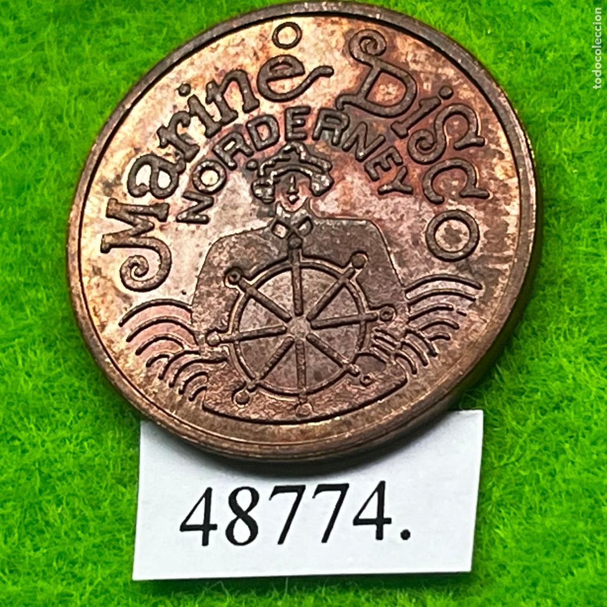 Monedas locales: Ficha Alemania, Marine Disco, isla de Norderney, Token, jet&oacute;n
