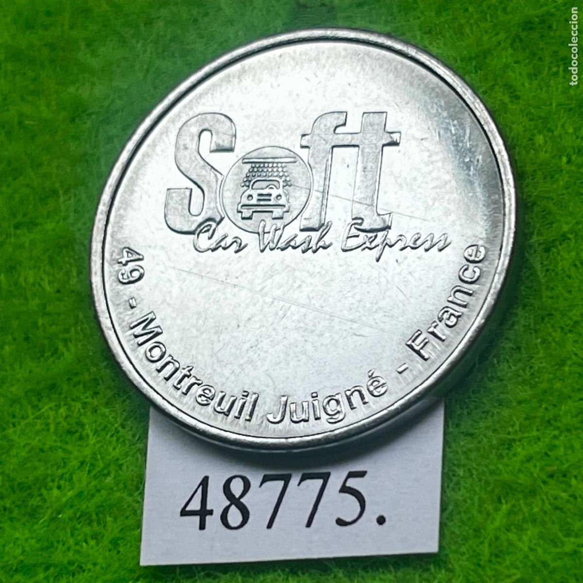 Monedas locales: Ficha Francia, Montreuil-Juign&eacute;, SOFT distribuci&oacute;n, venta autom&aacute;tica, vending, token, jeton
