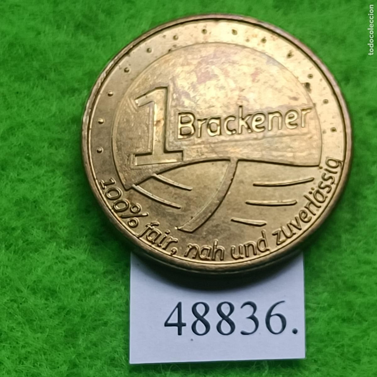 Monedas locales: Ficha Alemania, Brackenheim, 1 Brackener, apotheke, farmacia, token, jet&oacute;n