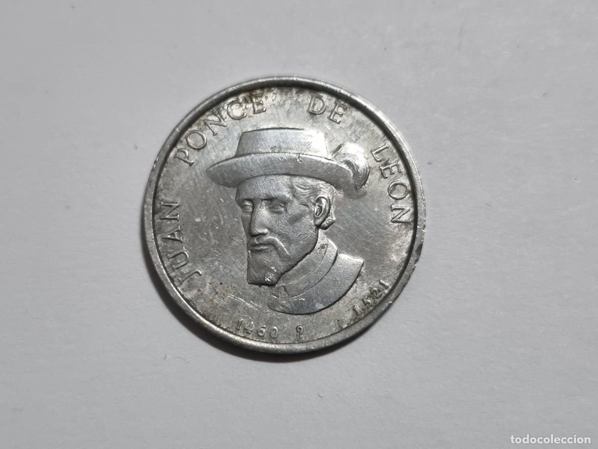 Monedas locales: Moneda Token Ficha Medalla JUAN PONCE DE LEON 1460 - 1521