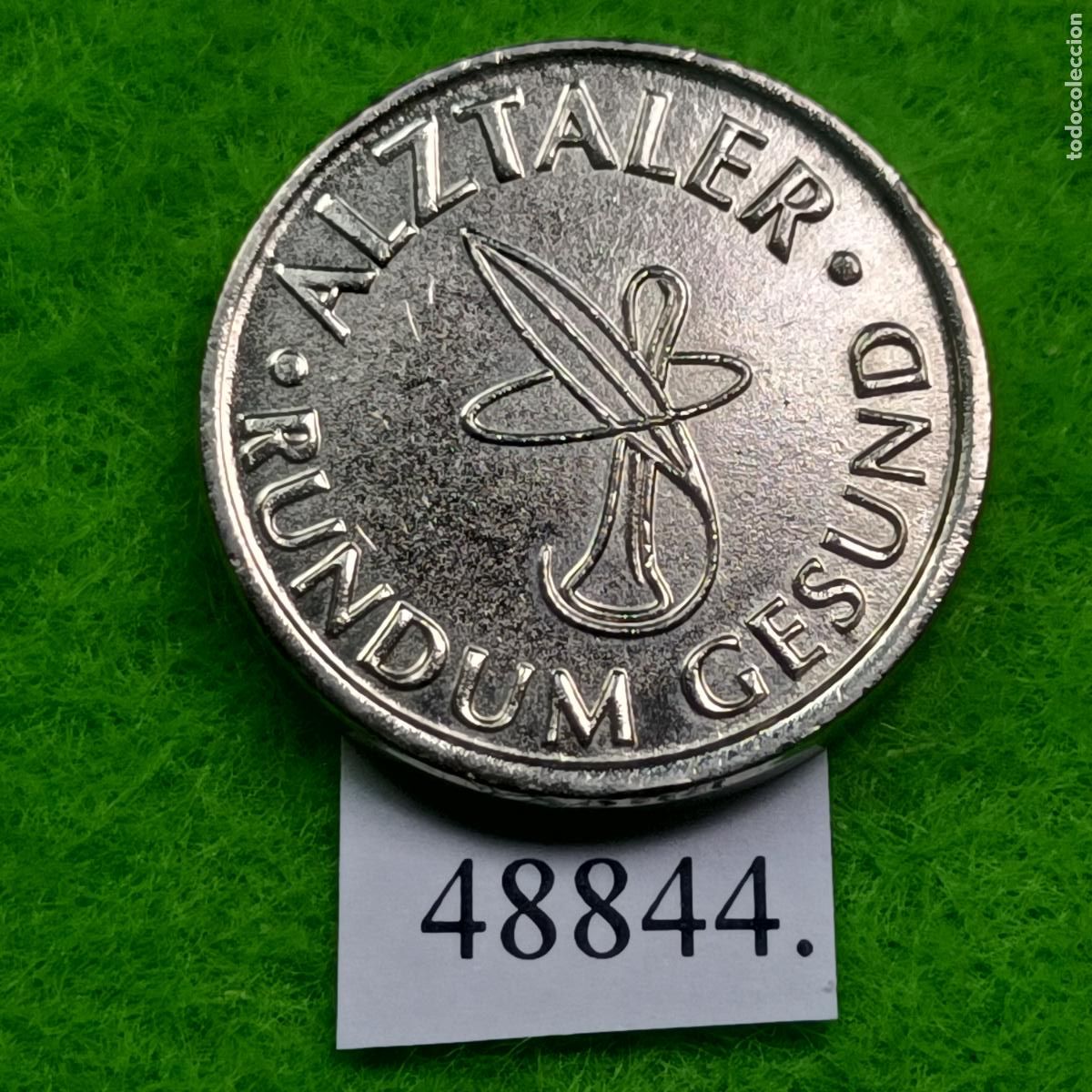 Lokalw&auml;hrung: Ficha Alemania, Burgkirchen, Borrom&auml;us Apotheke, farmacia, token, jet&oacute;n