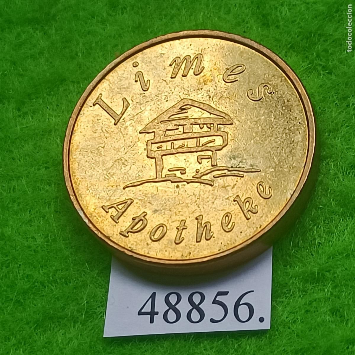Monedas locales: Ficha Alemania, Pohlheim, Limes-Apotheke, farmacia, token, jet&oacute;n