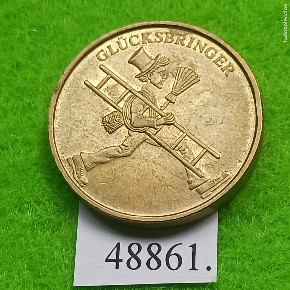 Lokalw&auml;hrung: Ficha Alemania, fin de a&ntilde;o, Viel Gl&uuml;ck, Ihr Schornsteinfeger, token, jet&oacute;n