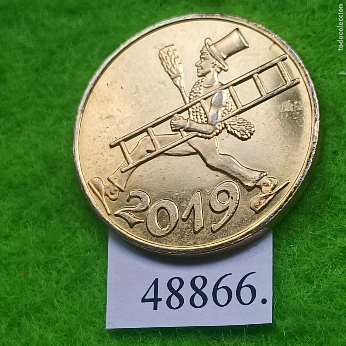 Lokalw&auml;hrung: Ficha Alemania, fin de a&ntilde;o 2019, Viel Gl&uuml;ck, Ich bringe Gl&uuml;ck, Gesundheit, Erfolg, token, jet&oacute;n
