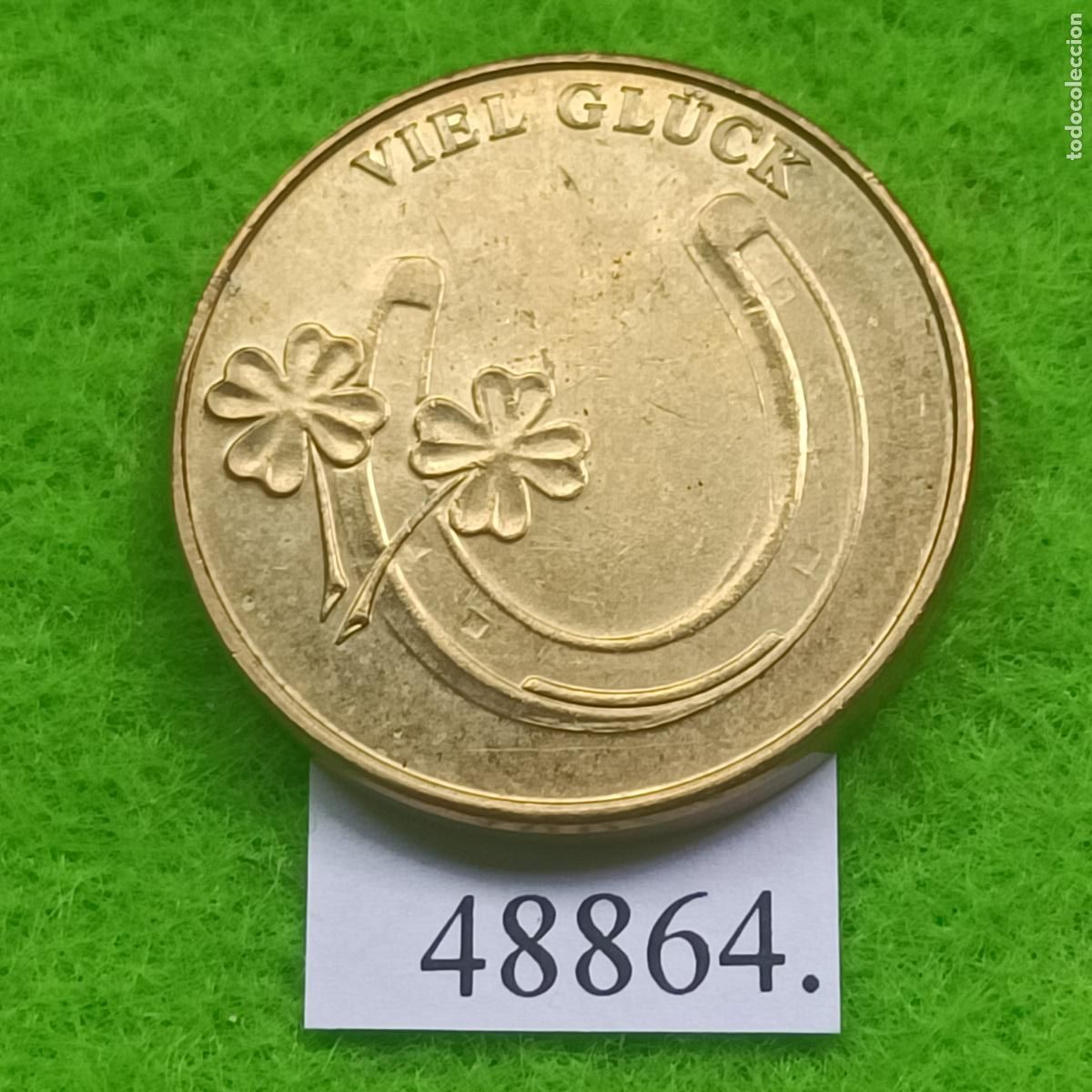 Monedas locales: Ficha Alemania, fin de a&ntilde;o, Viel Gl&uuml;ck, GL&Uuml;CKSBRINGER, token, jet&oacute;n