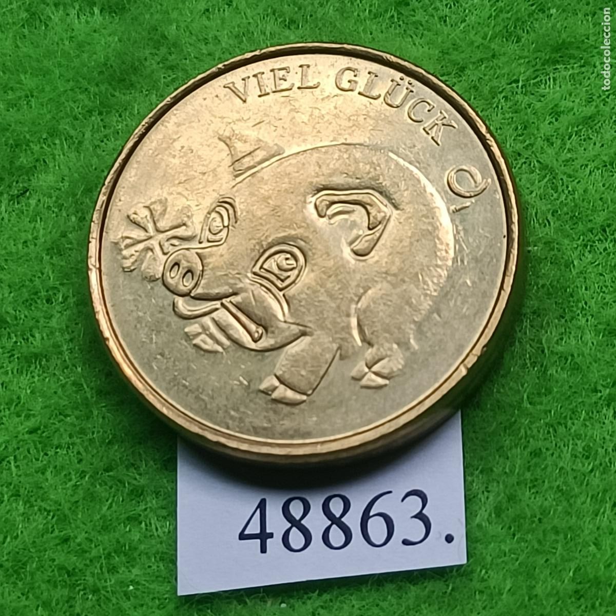 Monedas locales: Ficha Alemania, fin de a&ntilde;o , Viel Gl&uuml;ck, GL&Uuml;CKSBRINGER, token, jet&oacute;n