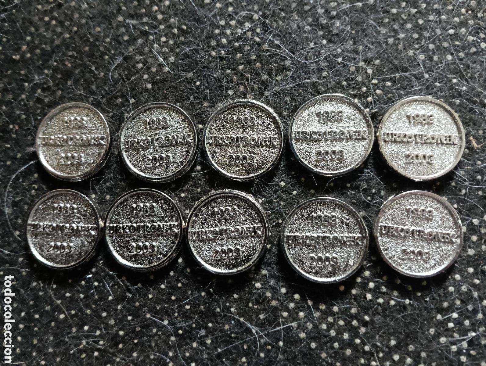 Monedas locales: Lote de 10 Monedas TOKEN 1983-2003 URKOTRONIK en buen estado, para m&aacute;quina recreativa.