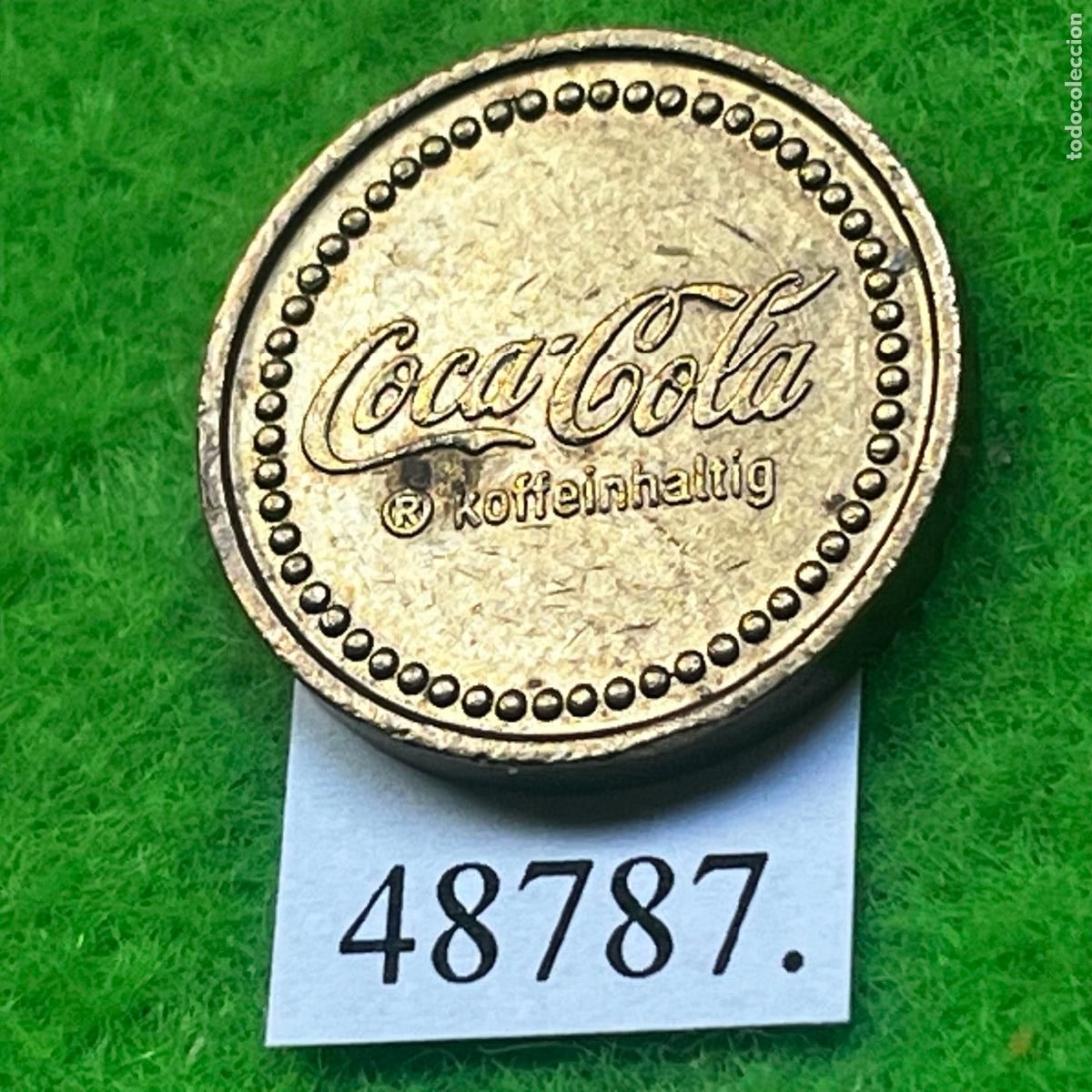 Monedas locales: ficha Alemania Coca Cola sin cafe&iacute;na, Koffeinhaltig, token, jet&oacute;n