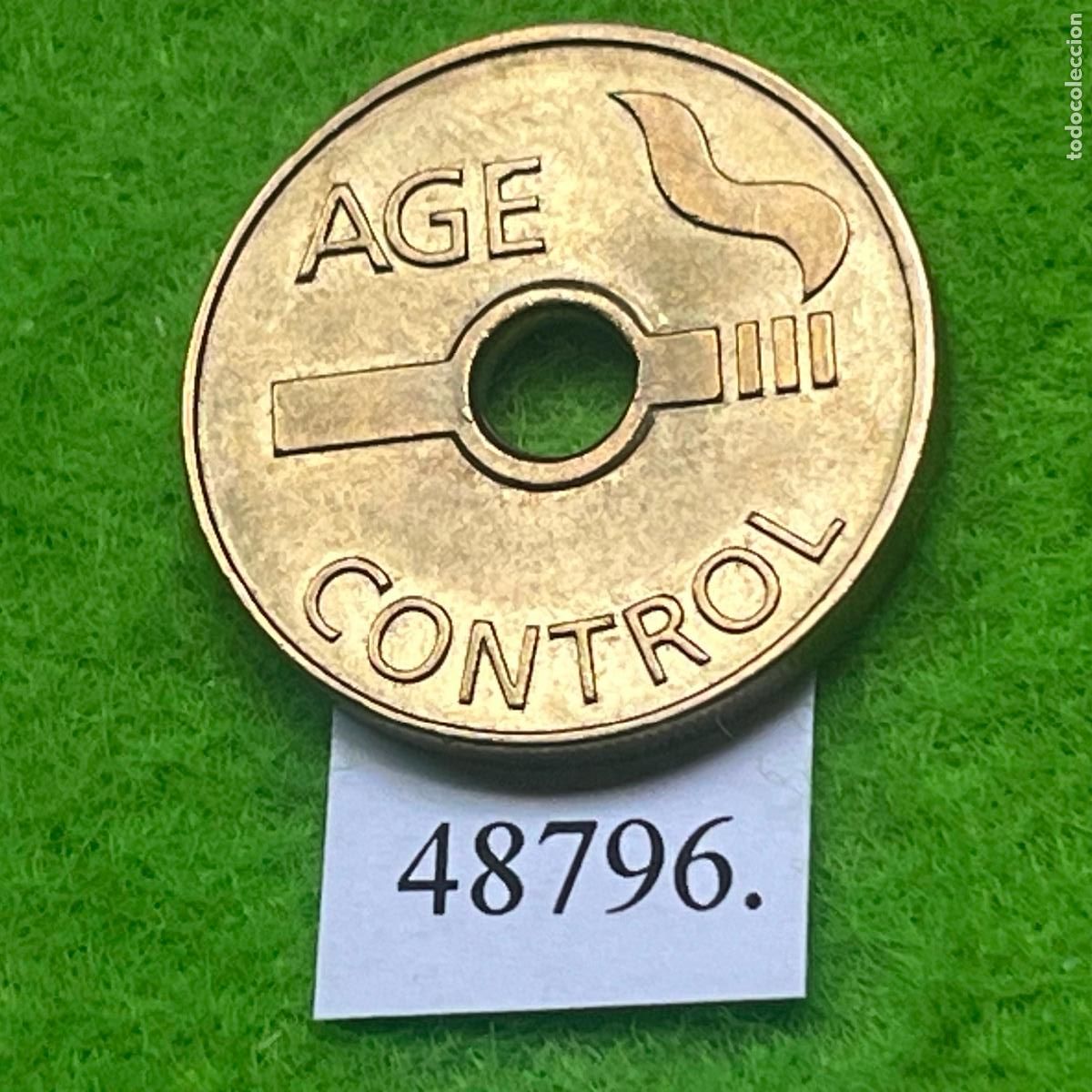 Monedas locales: Ficha Holanda, control edad, tabaco para mayores de 16 a&ntilde;os , AGE COIN, Pa&iacute;ses Bajos, token, jeton