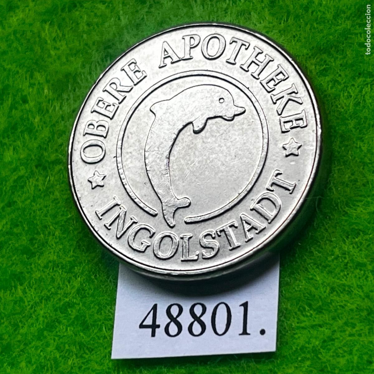 Monedas locales: Ficha Alemania, Ingolstadt, Obere, Apotheke, farmacia, token, jeton