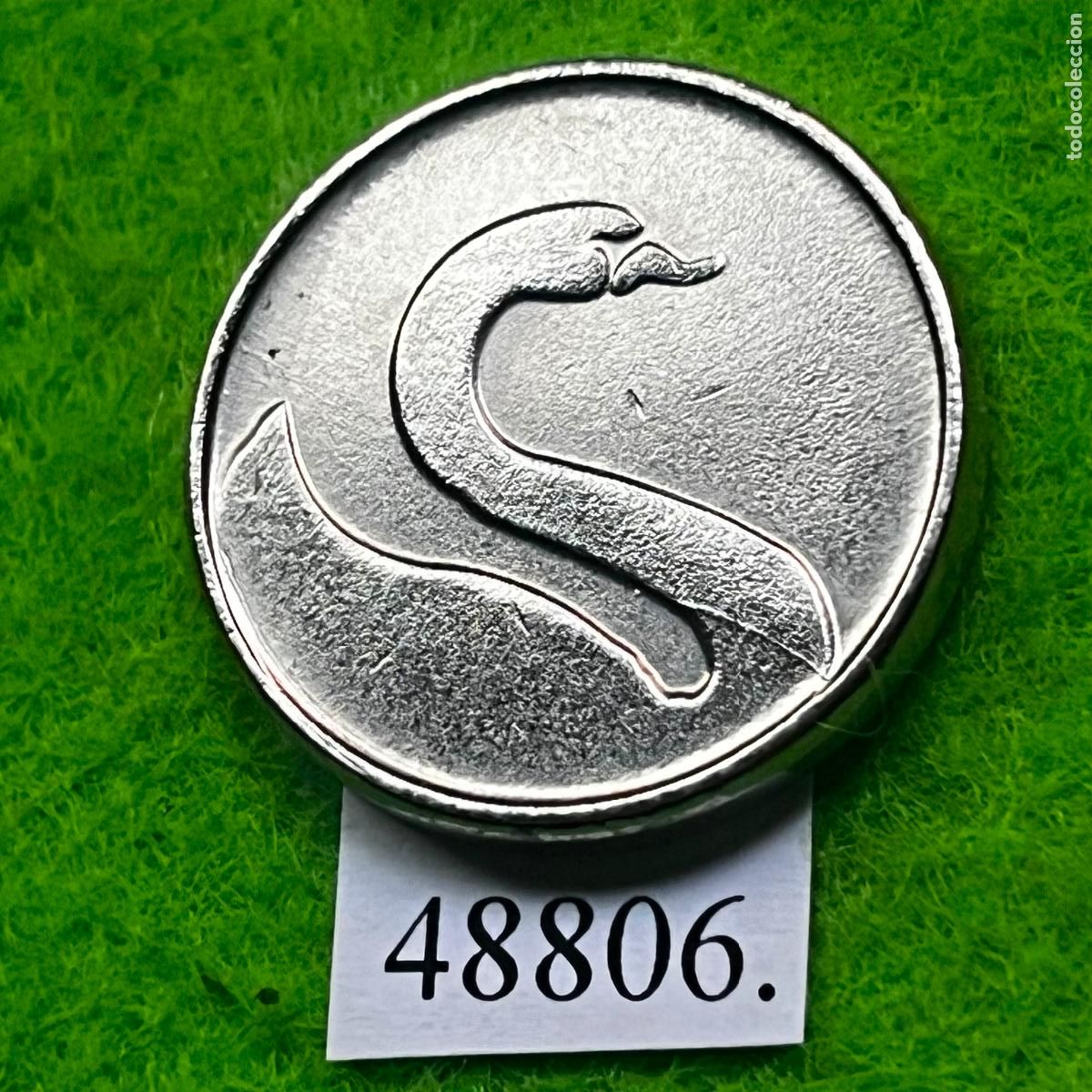 Monedas locales: Ficha Alemania Eiserfeld, Oberhausen, Wuppertal, Schwanen, cisne, apotheke, Farmacia, token, jeton