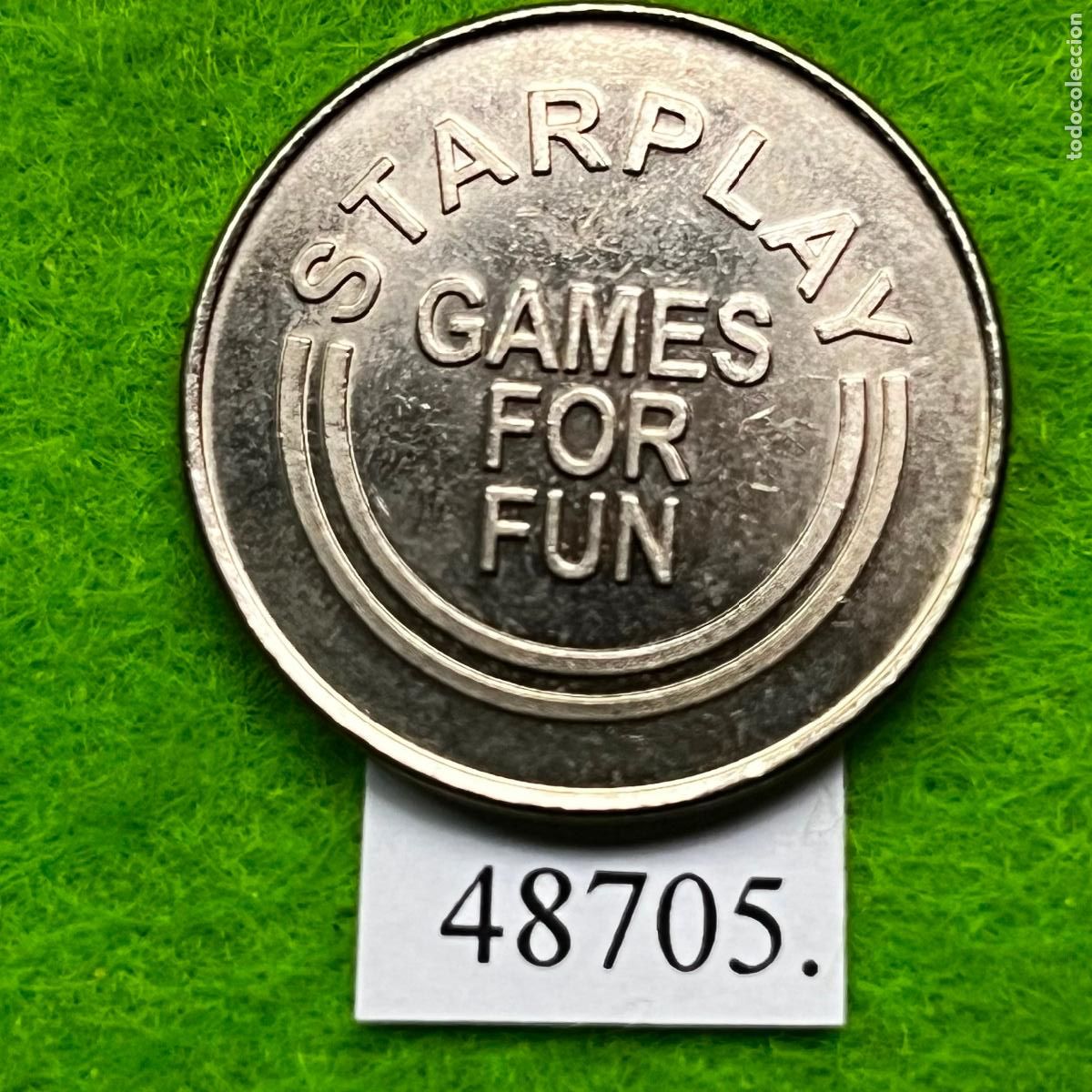 Monedas locales: ficha STARPLAY GAMES FOR FUN, juegos recreativos, arcade, token, jet&oacute;n
