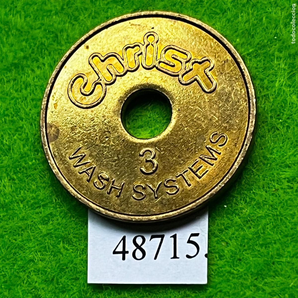 Monedas locales: Ficha autolavado, Christ 3, carwash , token, Jeton