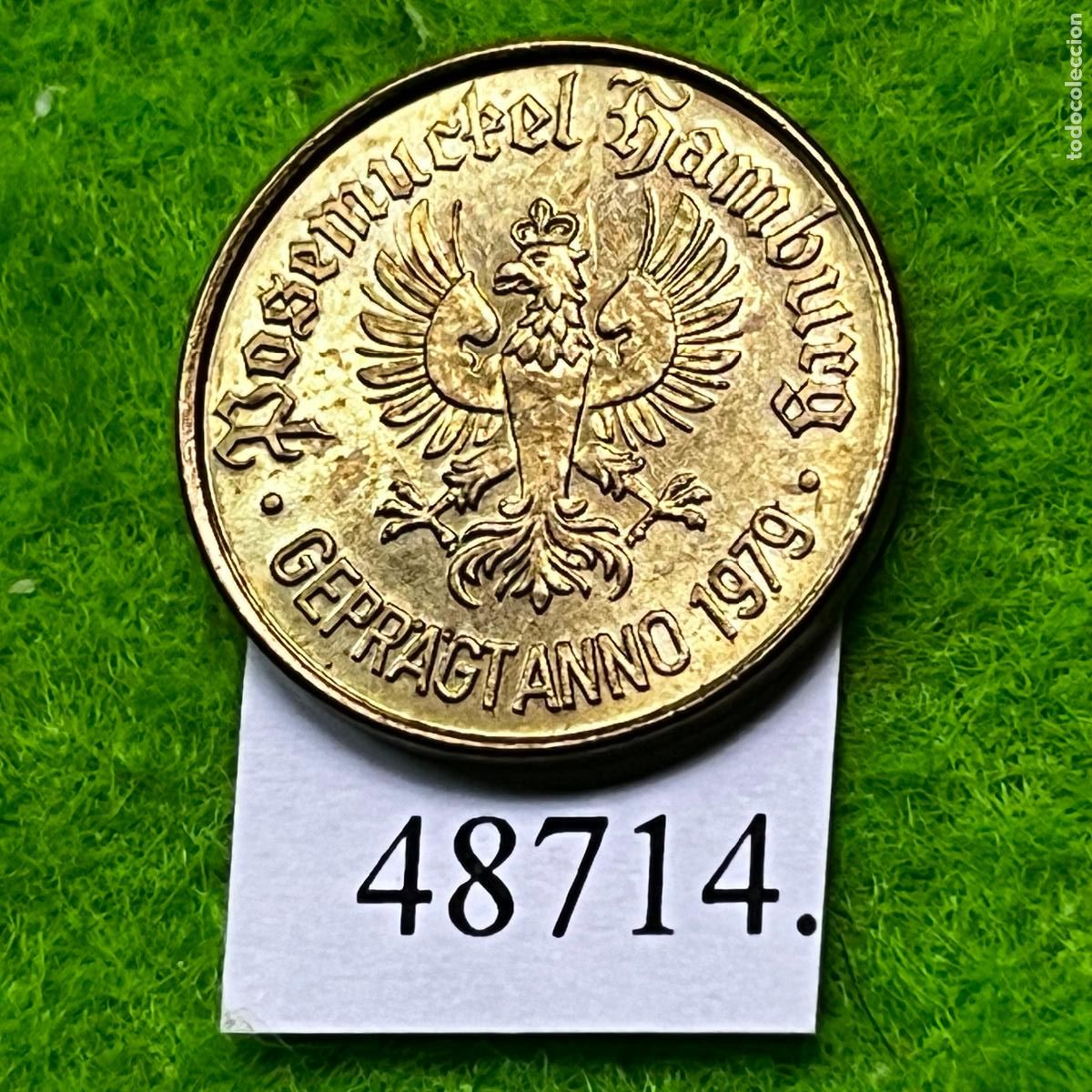 Monedas locales: ficha Alemania, Hamburgo, cerveza, consumici&oacute;n, Posemuckel Hamburg, token, jet&oacute;n