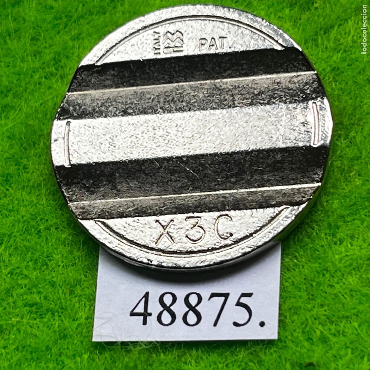 Monedas locales: ficha, Italia, ranurada, Italy PAT, CPT X3C, token, jet&oacute;n