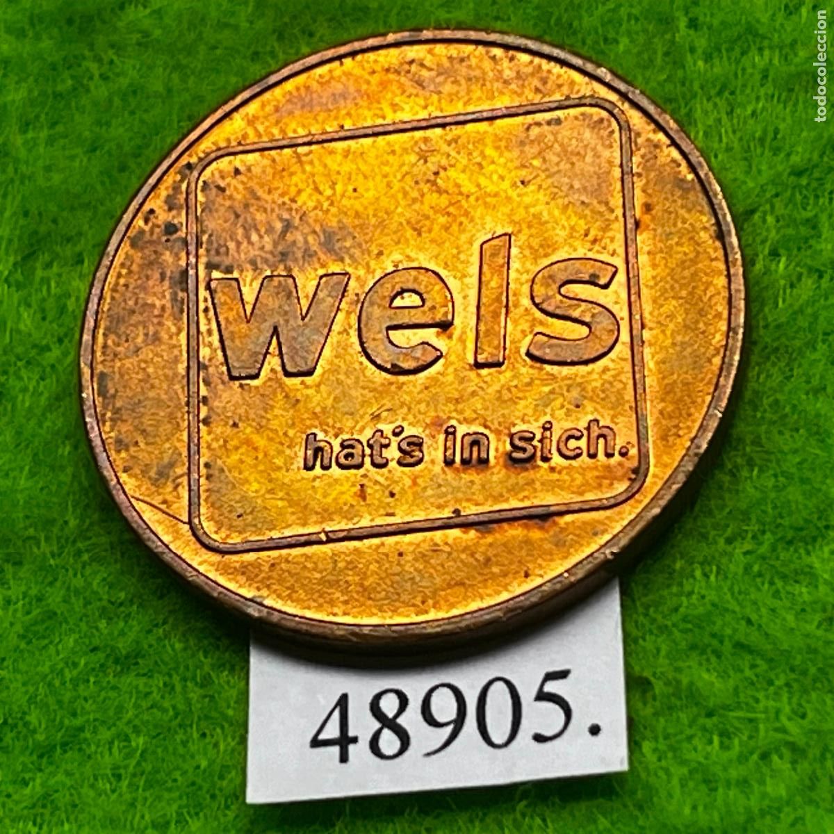 Monedas locales: Ficha Austria Wels, aparcamiento, parking, token, jet&oacute;n