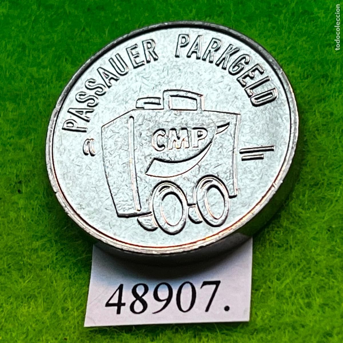 Monedas locales: Ficha Alemania, City Marketing Passau, Passauer Parkgeld, CMP, parking, aparcamiento, token, jet&oacute;n