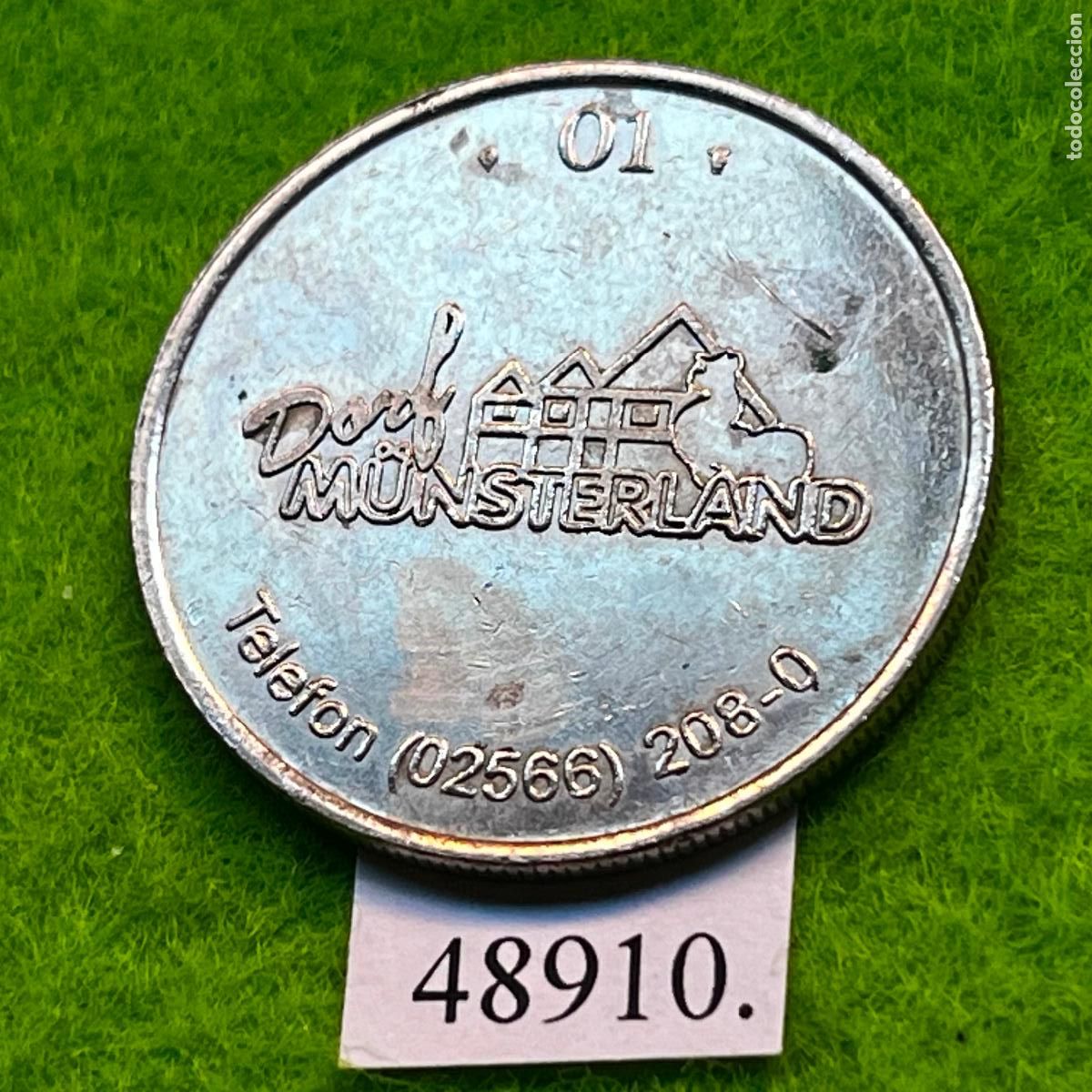 Monedas locales: ficha Alemania, Westfalia, Legden, complejo hotelero Dorf M&uuml;nsterland, 4, token, jet&oacute;n