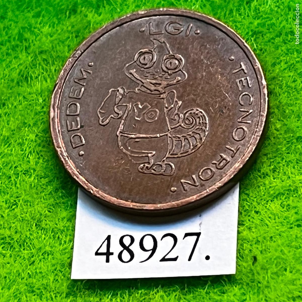 Monedas locales: ficha Italia, LGI Kiddie Rides, tecnotr&oacute;n dedem, token, jet&oacute;n