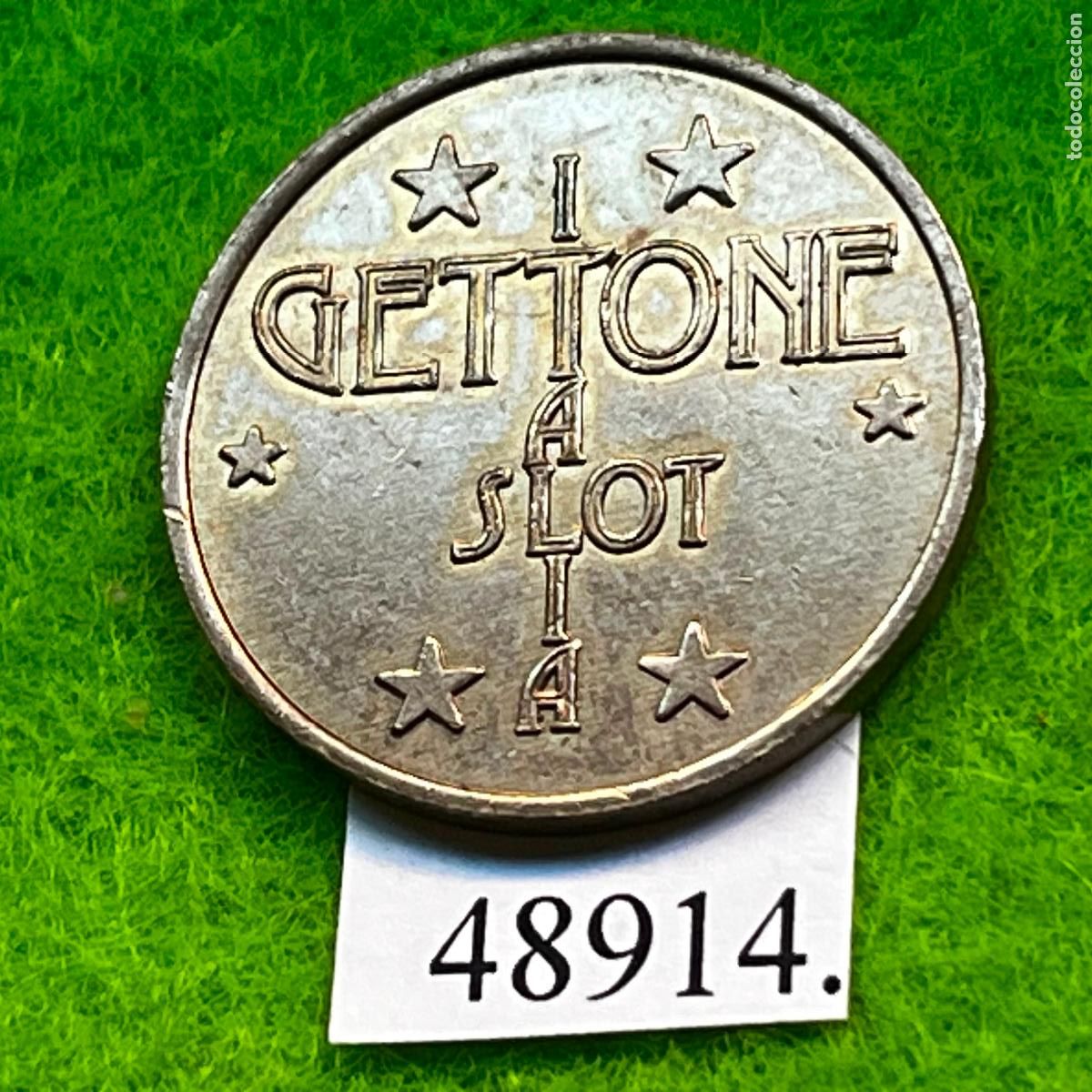 Monedas locales: ficha Italia, GETTONE SLOT, juegos recreativos, arcade, token, jet&oacute;n
