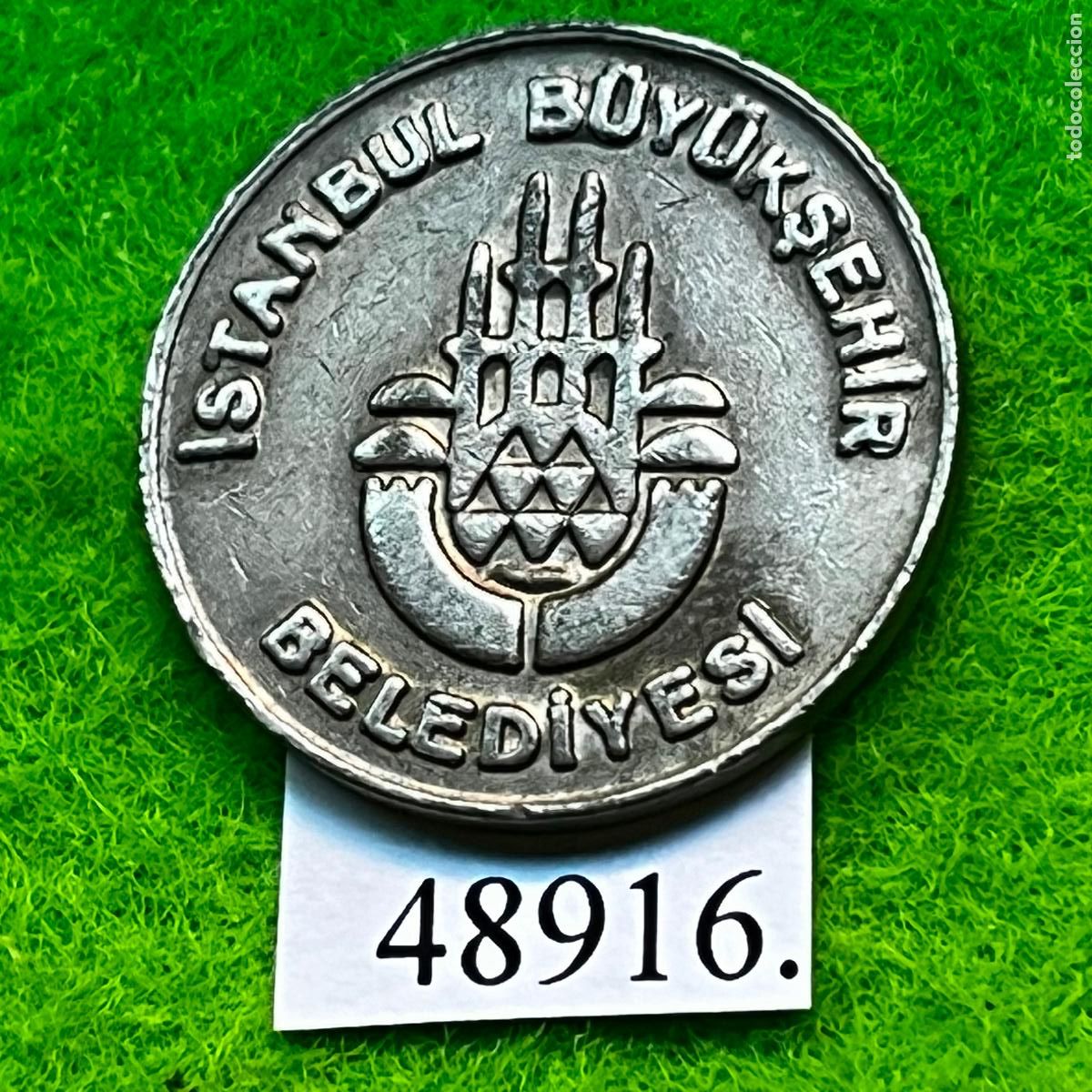 Monedas locales: ficha Turqu&iacute;a, Turk&iacute;a, T&uuml;rkiye, Transporte p&uacute;blico Municipio Metropolitano de Estambul, token, jet&oacute;n