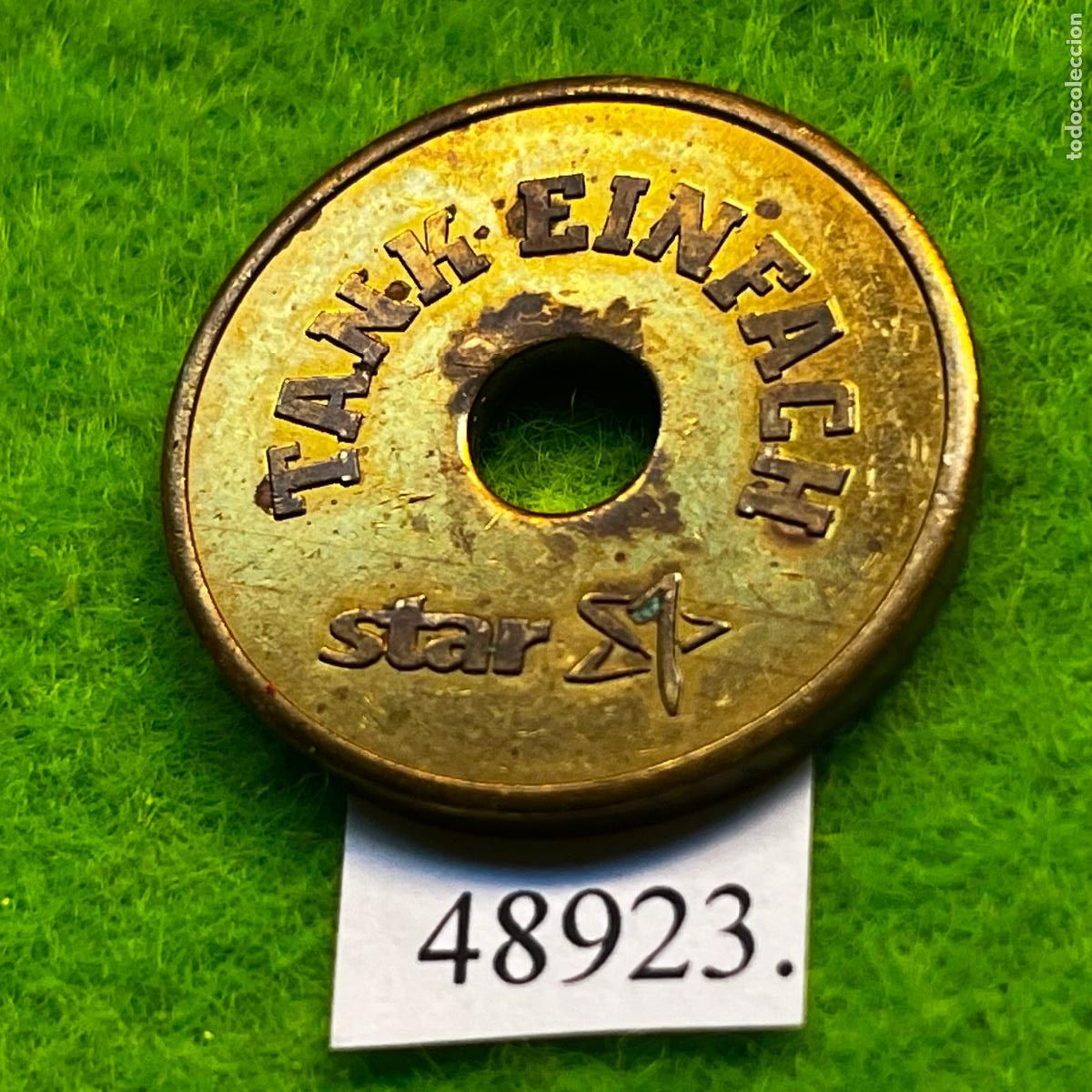 Monedas locales: Ficha Alemania, Tank Einfach Star, vending, autoservicio, token, jet&oacute;n