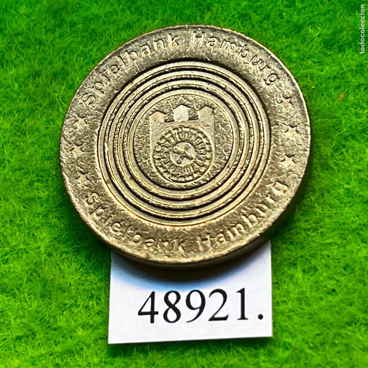 Monedas locales: Ficha Alemania, Hamburgo, Spielbank Hamburg, casino, Hamburger Rathaus, juego, token, jeton