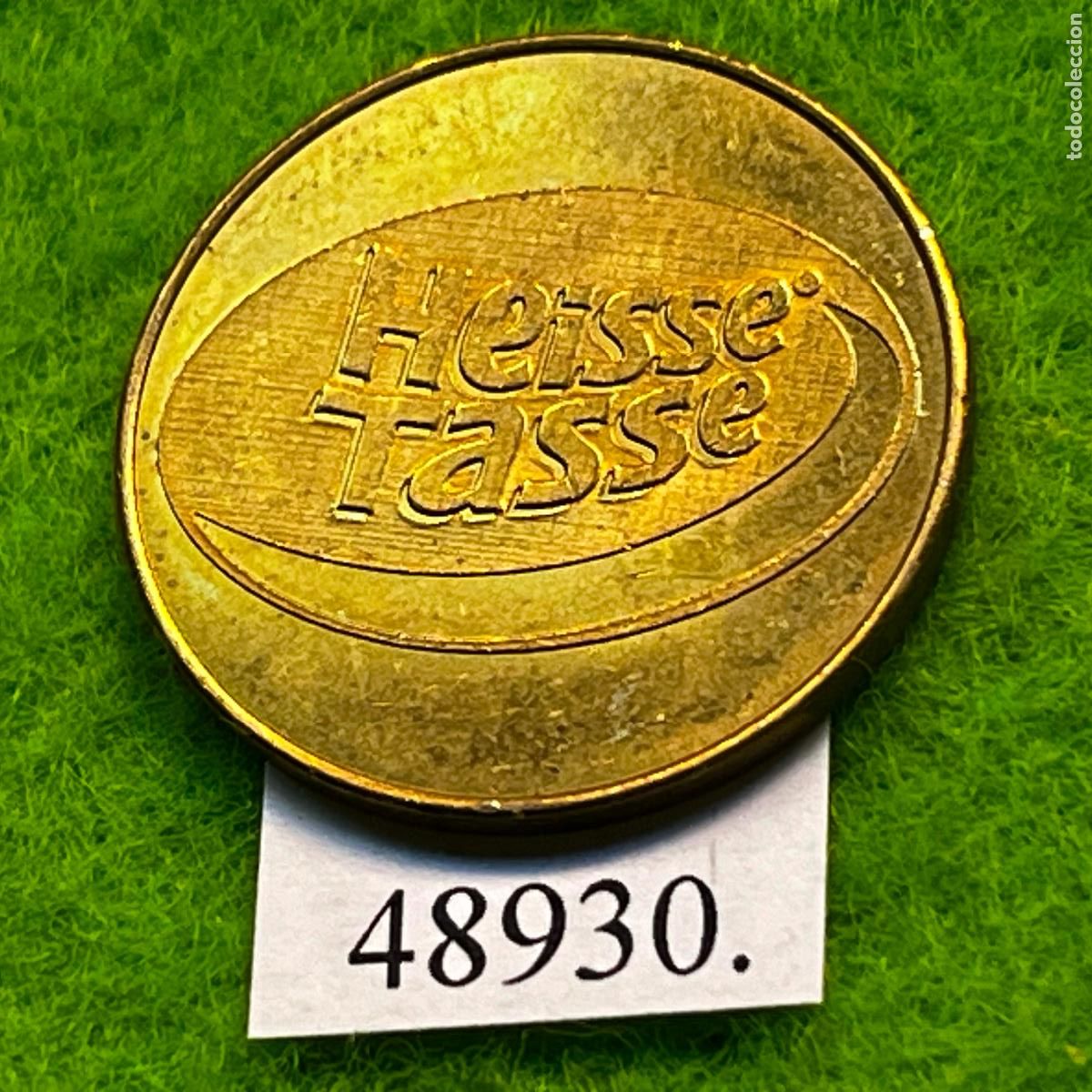 Monedas locales: ficha Alemania, sopa Heisse Tasse, vending, autoservicio, token, jet&oacute;n