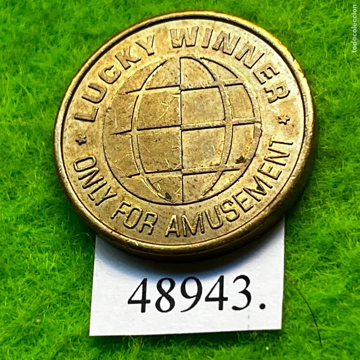 Monedas locales: Ficha UK, juegos recreativos, Lucky Winner, Only for Amusement, arcade, token, jeton