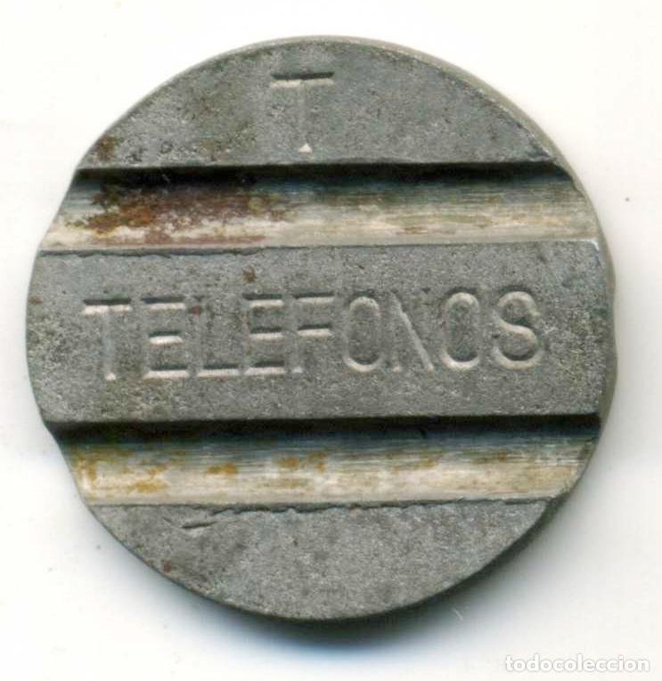 Monedas locales: XS- TELEFONICA Ficha ESPA&Ntilde;A Letra T en HIERRO Tel&eacute;fonos RARA