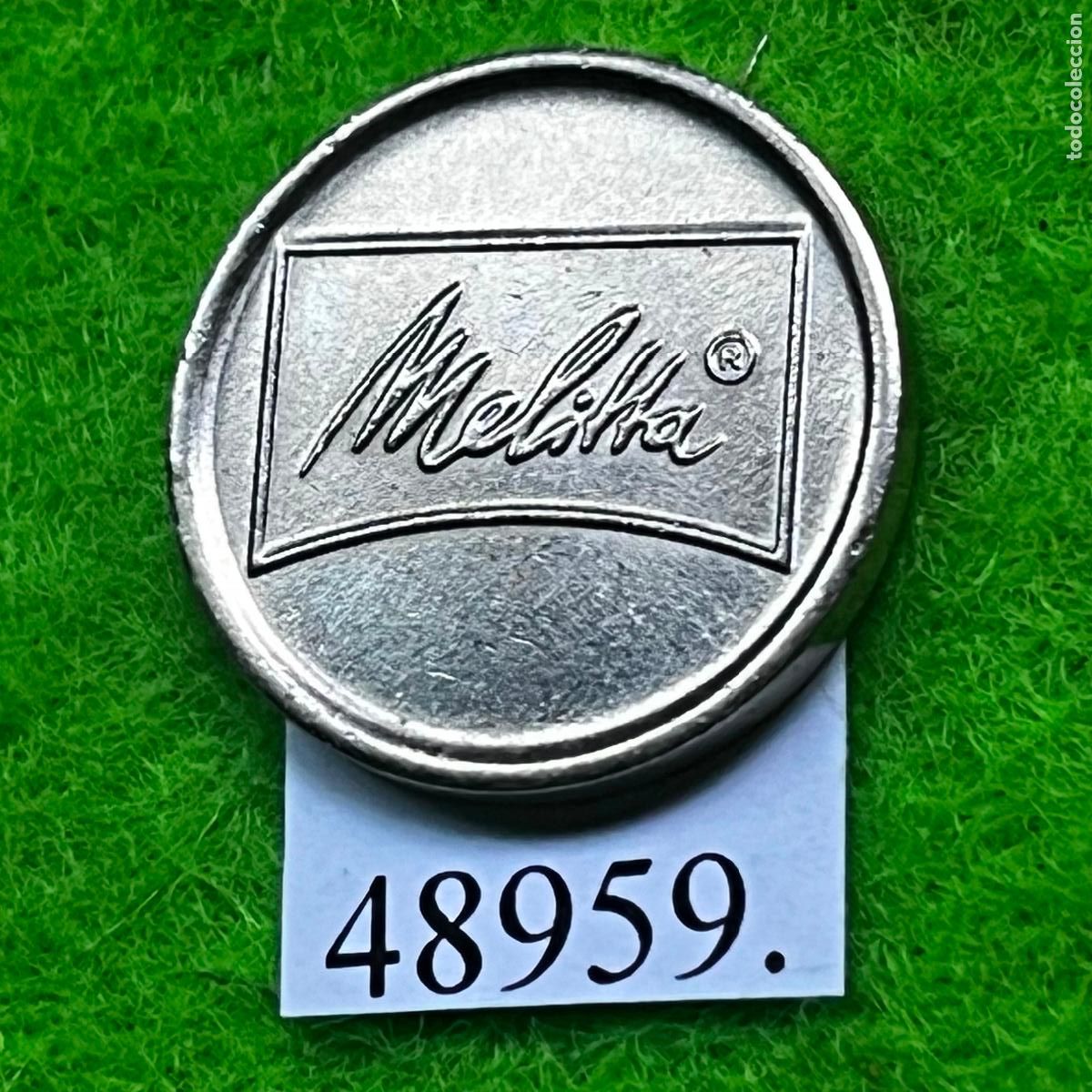 Monedas locales: ficha cafe, Melitta, consumici&oacute;n, autoservicio, vending, token, jet&oacute;n
