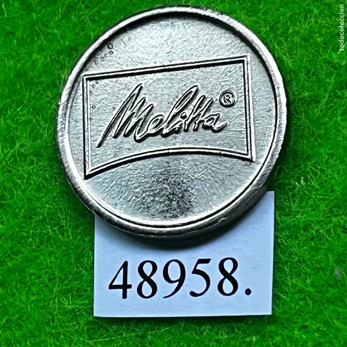 Monedas locales: ficha cafe, Melitta, consumici&oacute;n, autoservicio, vending, token, jet&oacute;n