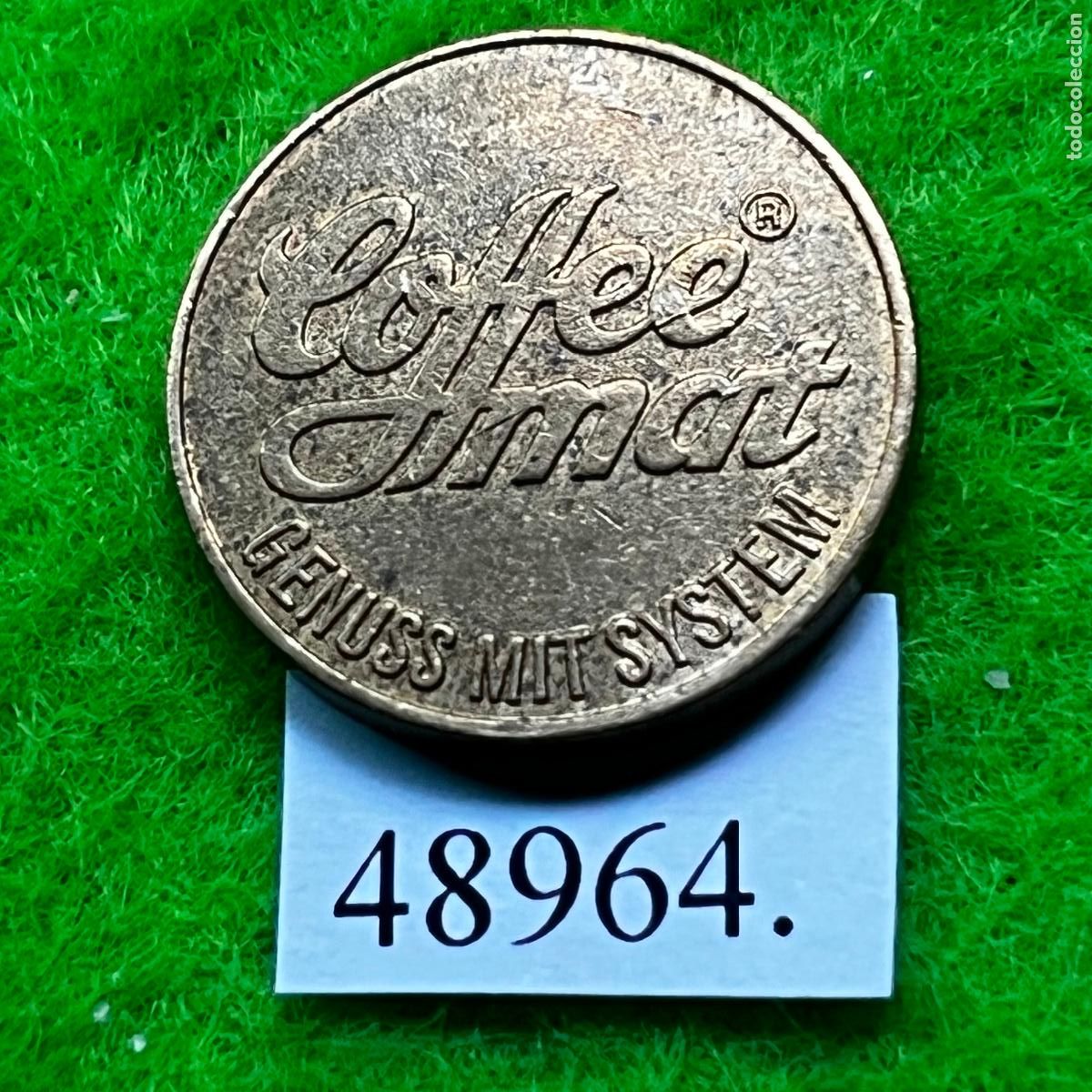 Monedas locales: Ficha Alemania, consumici&oacute;n, cafe, Coffee-mat, Genuss mit System, vending , token, jet&oacute;n