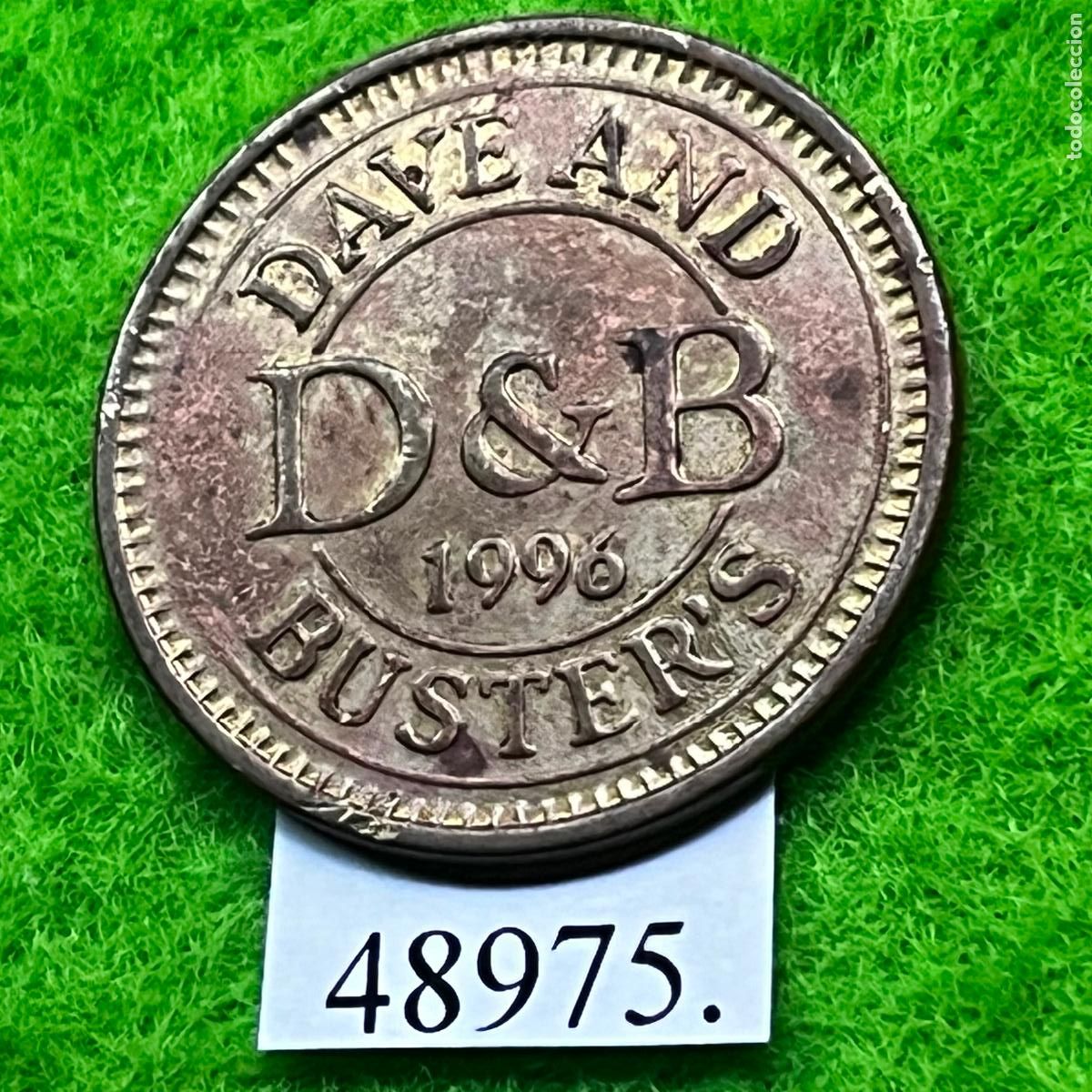 Monedas locales: ficha Estados Unidos, 1996 Dave & Buster's, juegos recreativos, arcade, token, jet&oacute;n