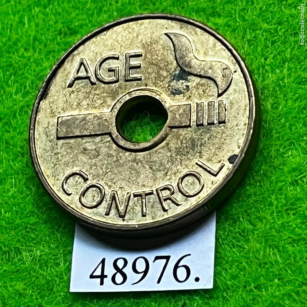 Monedas locales: Ficha Holanda, control edad, tabaco para mayores de 16 a&ntilde;os , AGE COIN, Pa&iacute;ses Bajos, token, jeton