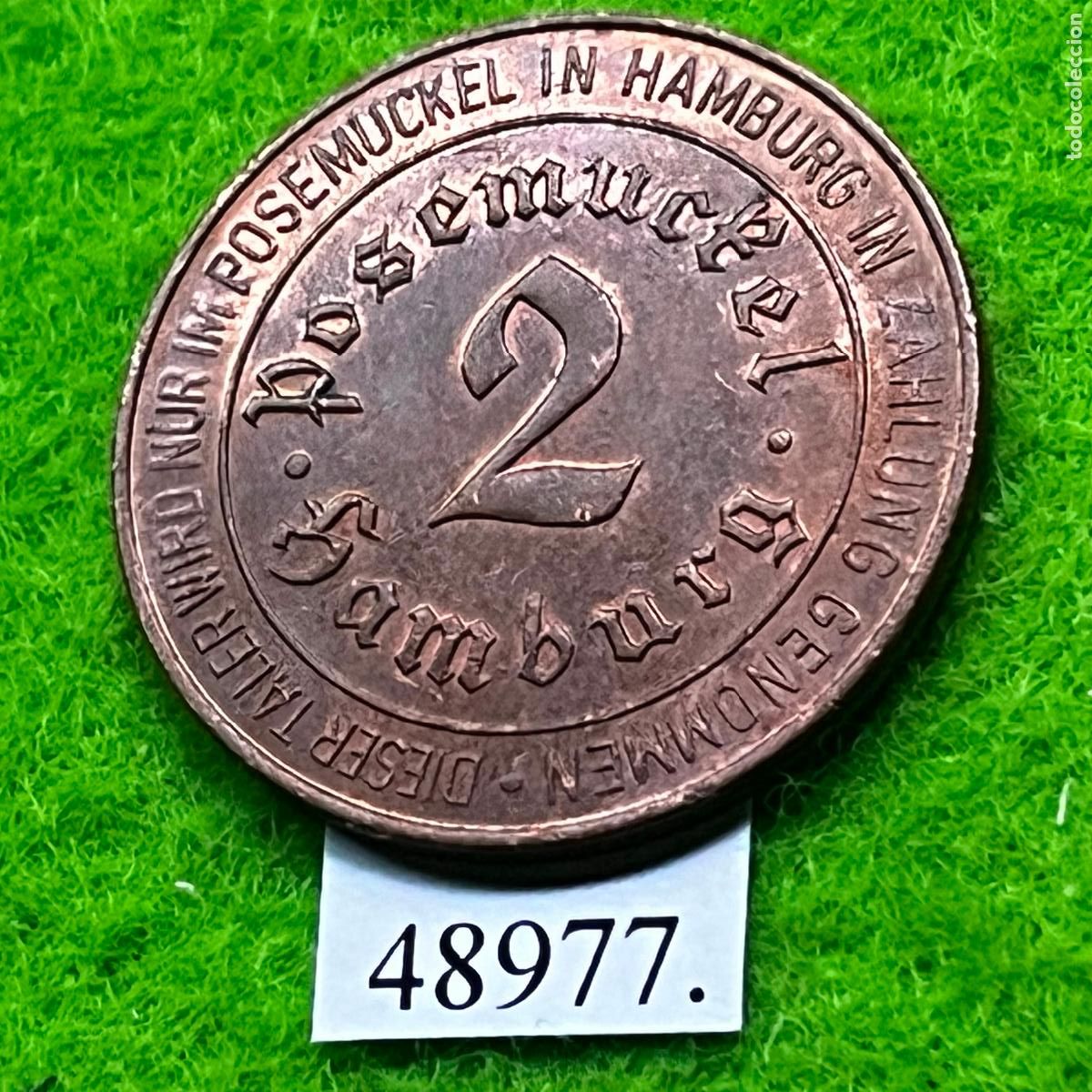 Monedas locales: Ficha Alemania, calle Bleichenbr&uuml;cke 10 de Hamburgo, cerveza, Posemuckel, consumici&oacute;n, token, jeton