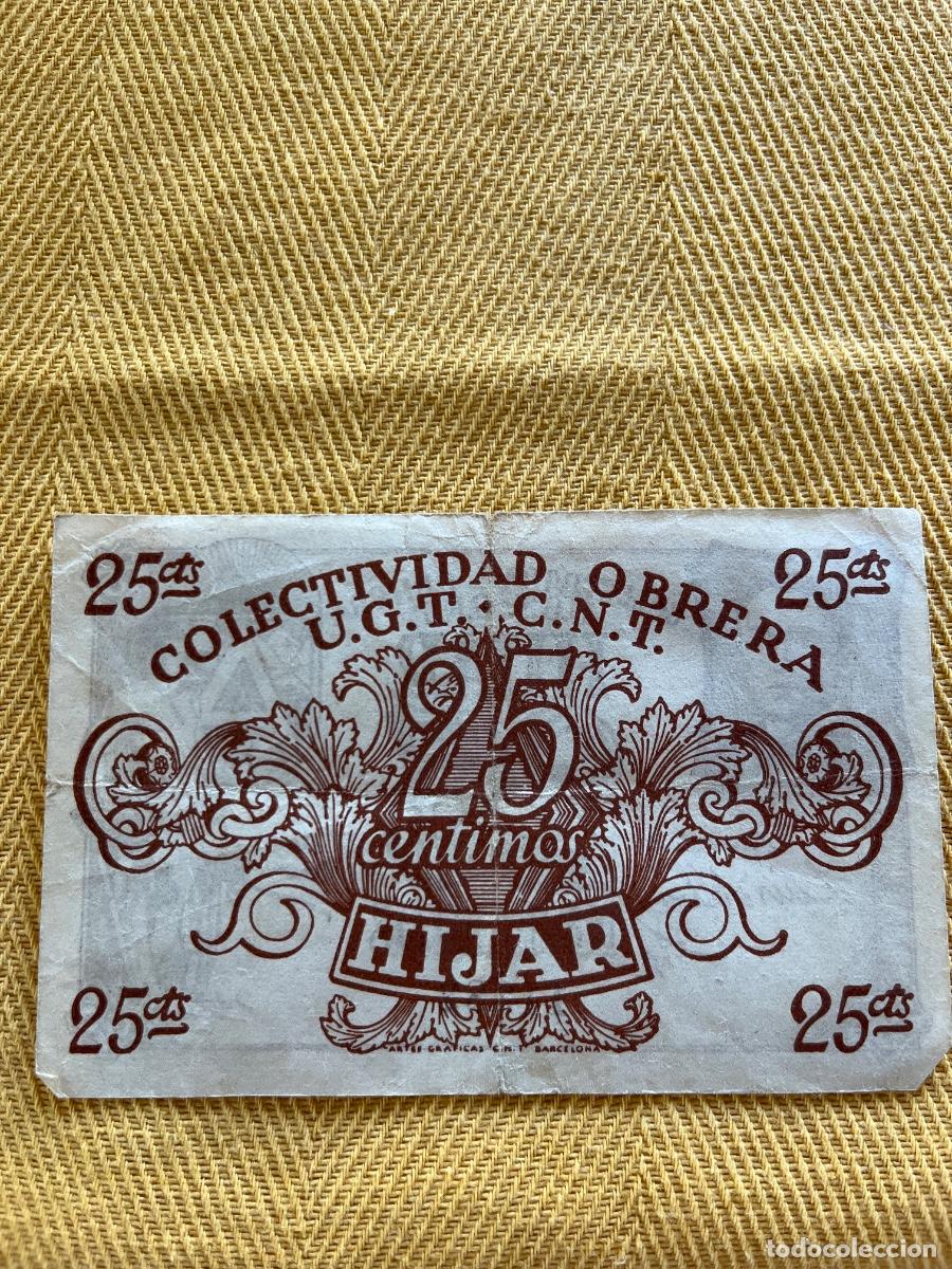 Monedas locales: Billete de la Colectividad Obrera U.G.T.-C.N.T. de Hijar 1937