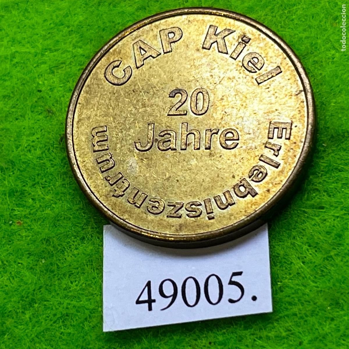 Monedas locales: ficha Alemania, Kiel, Erlebniszentrum CAP, parking, aparcamiento, token, jet&oacute;n