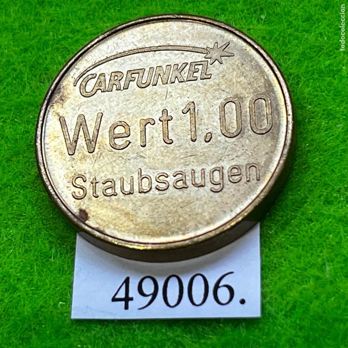 Monedas locales: ficha Alemania, CARFUNKEL, Wert 1,00, Staubsaugen (aspirado), auto lavado, carwash, token, jet&oacute;n
