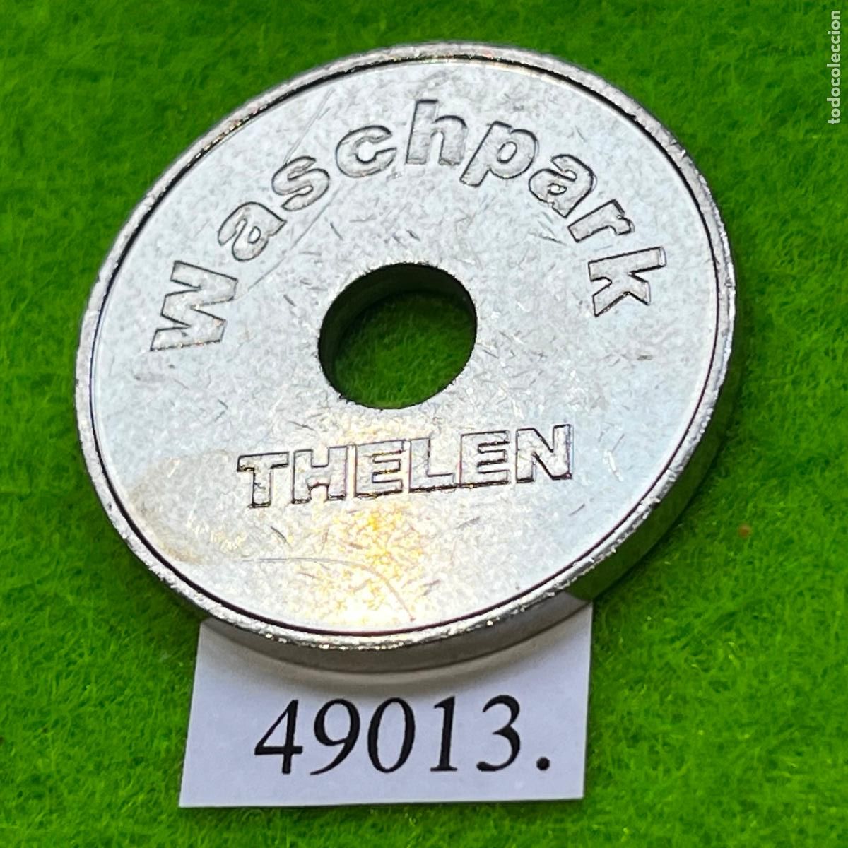 Monedas locales: ficha Alemania, Thelen Waschpark, Wash park, autolavado, carwash, token, jet&oacute;n