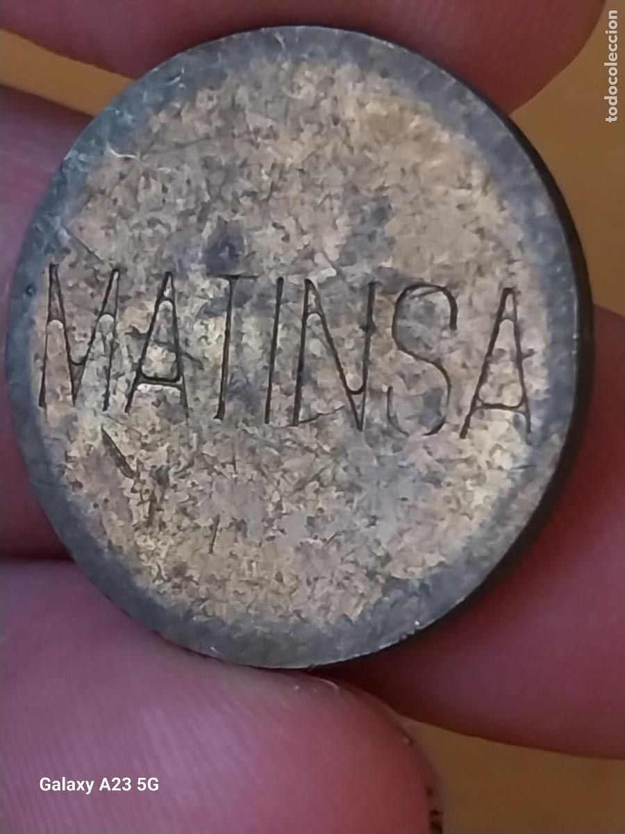 Monedas locales: MATINSA BONOS FICHA TOKEN MONEDA METAL DORADO 2.41CMS *